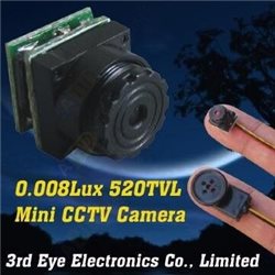 520TVL HD 0.008lux Night Vision Small Mini Cctv Camera Module (Weight 1g, Size 9.5x9.5x12mm)