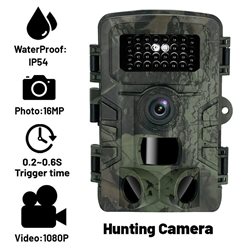 Trail Camera 20MP 1080P IP66 Waterproof with Clear Night Vision and 3 Passive Infrared Motion Sensors for Hunting Scouting