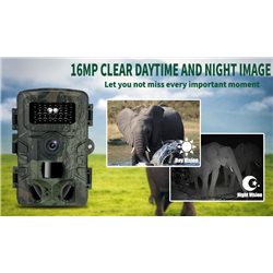 Trail Camera 20MP 1080P IP66 Waterproof with Clear Night Vision and 3 Passive Infrared Motion Sensors for Hunting Scouting