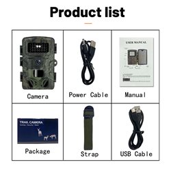 Trail Camera 20MP 1080P IP66 Waterproof with Clear Night Vision and 3 Passive Infrared Motion Sensors for Hunting Scouting