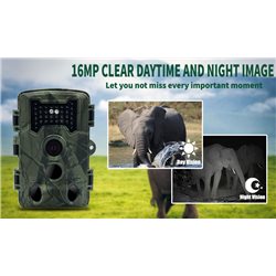 Trail Camera 1080P 20MP Hunting Game Camera with 120 Wide-Angle Motion Sensor Night Vision Motion Activated 0.3S 2.0 in LCD IP66