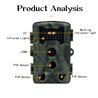 Trail Camera 1080P 20MP Hunting Game Camera with 120 Wide-Angle Motion Sensor Night Vision Motion Activated 0.3S 2.0 in LCD IP66