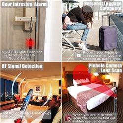 Bluedery Hidden Camera Detectors, Spy Camera Lens Finder,Door Luggage Alarm